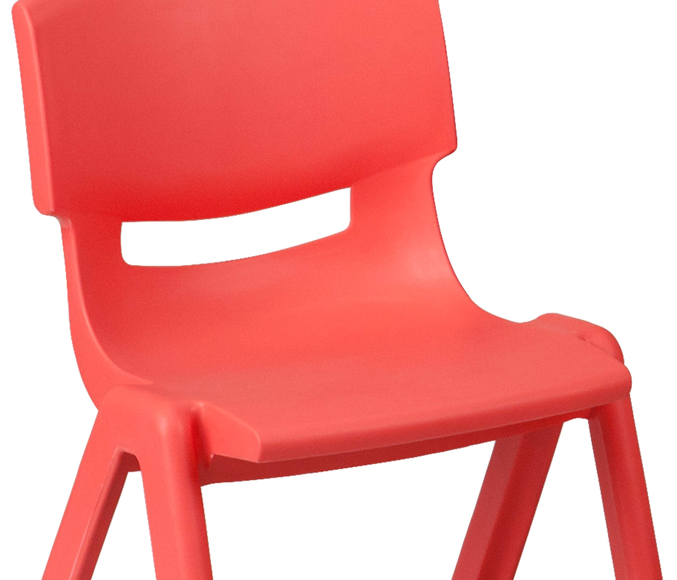 Red Plastic Activity Table Set with 6 Chairs