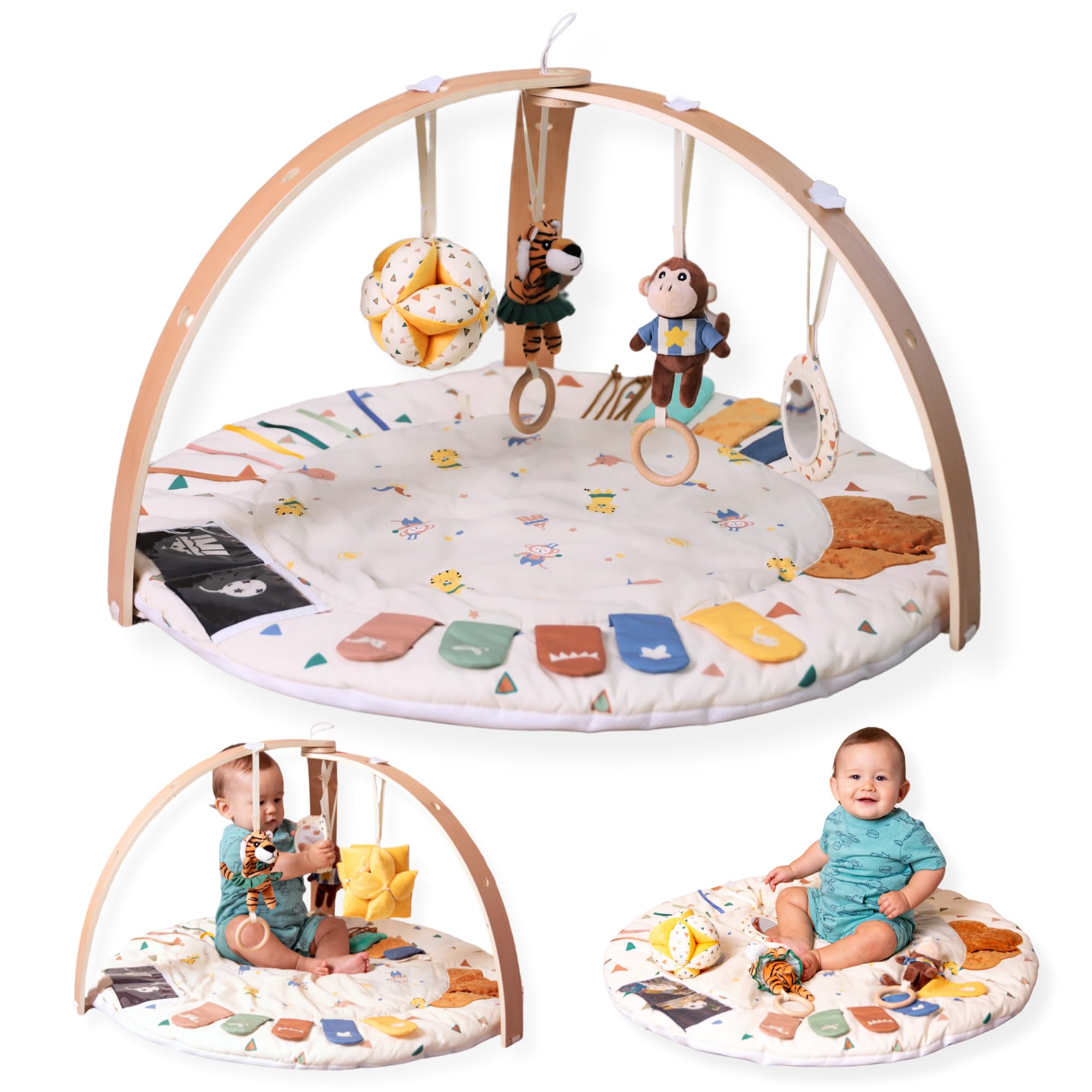 Baby Play Gym Baby Play Mat for Babies 0-6 0-12 Months Baby Tummy Time Play Mat Infant
