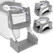 Potty Training Toilet with Ladder, Easy Assembly, Collapsible Potty