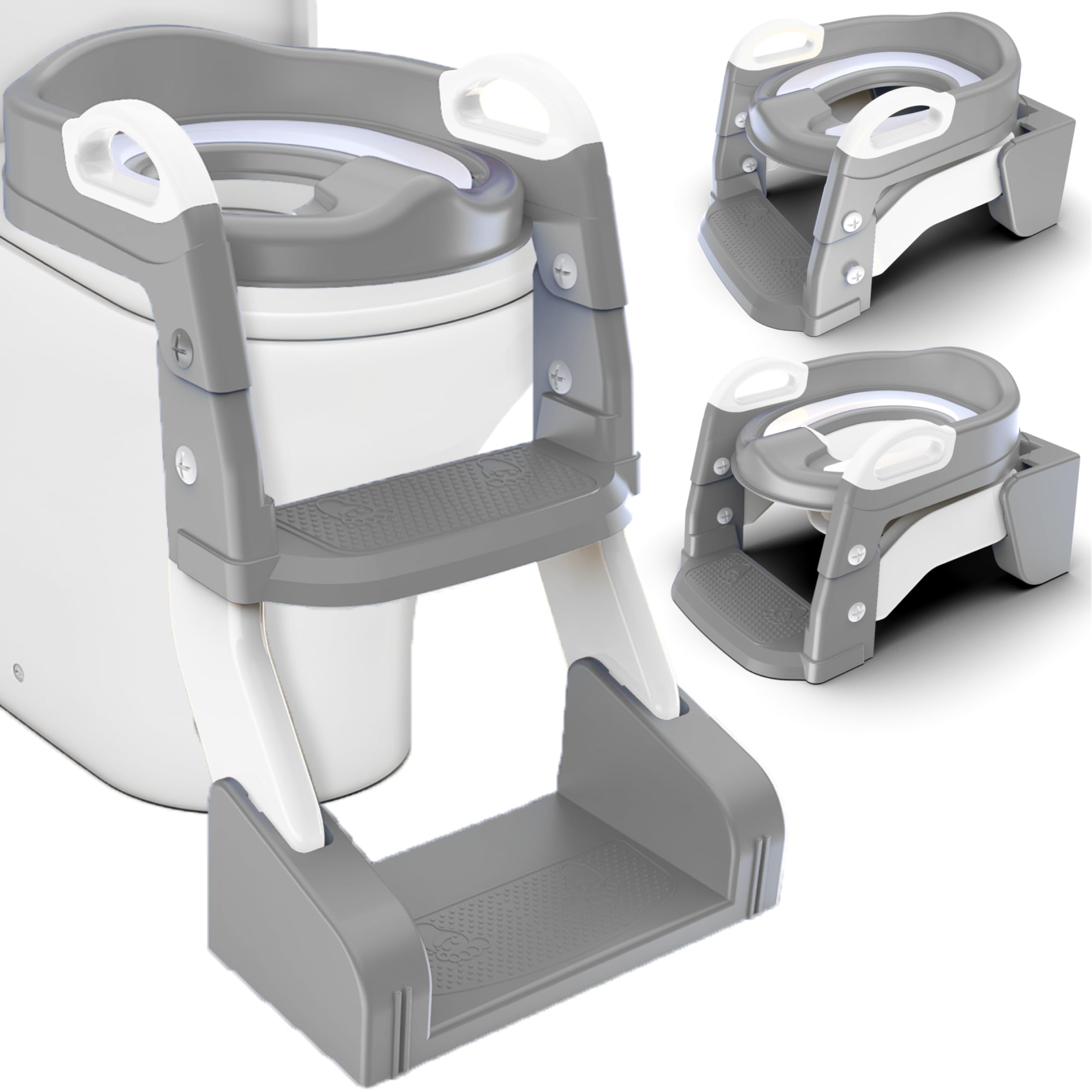 Potty Training Toilet with Ladder, Easy Assembly, Collapsible Potty