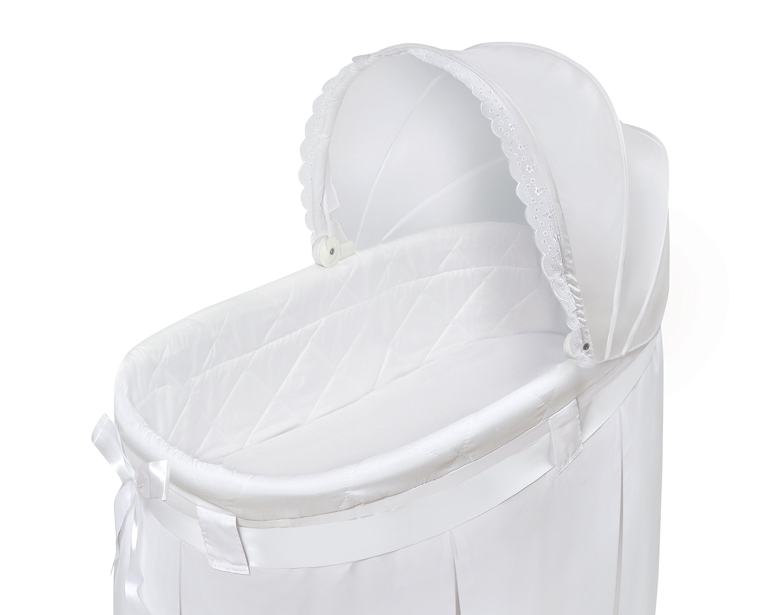 Wishes Rocking Baby Bassinet Heirloom Quality Bedside Sleeper with Bedding