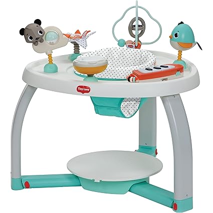 5-in-1 Here I Grow Stationary Activity Center – Black & White Décor Collection