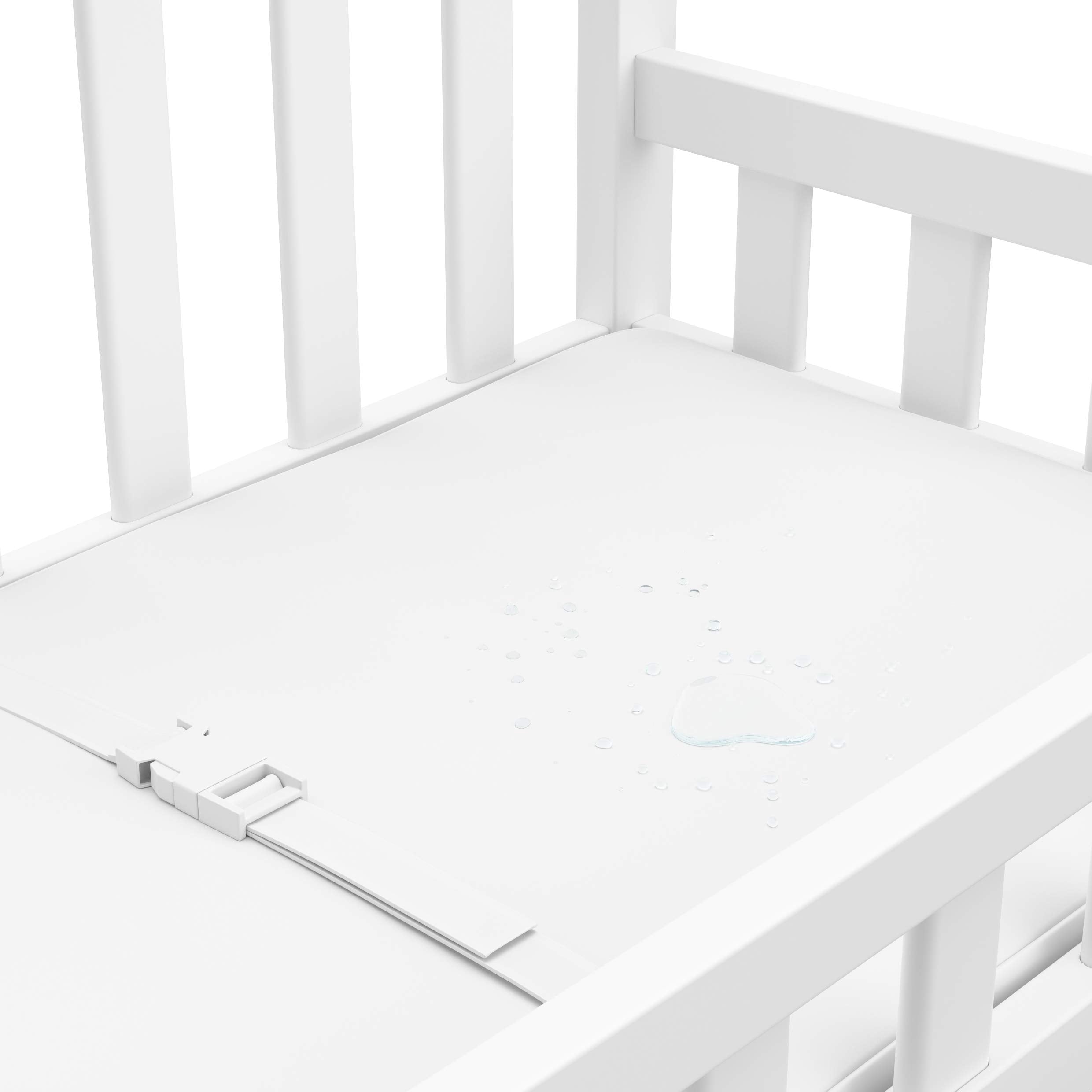 Changing Table with Water-Resistant Changing Pad (White)