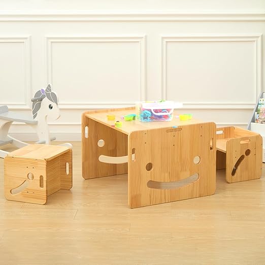 Height Adjustable Montessori Weaning Table and Chair Set