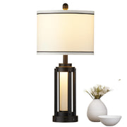 26" Modern Table Lamp with USB A+C Charging Ports & AC Outlet