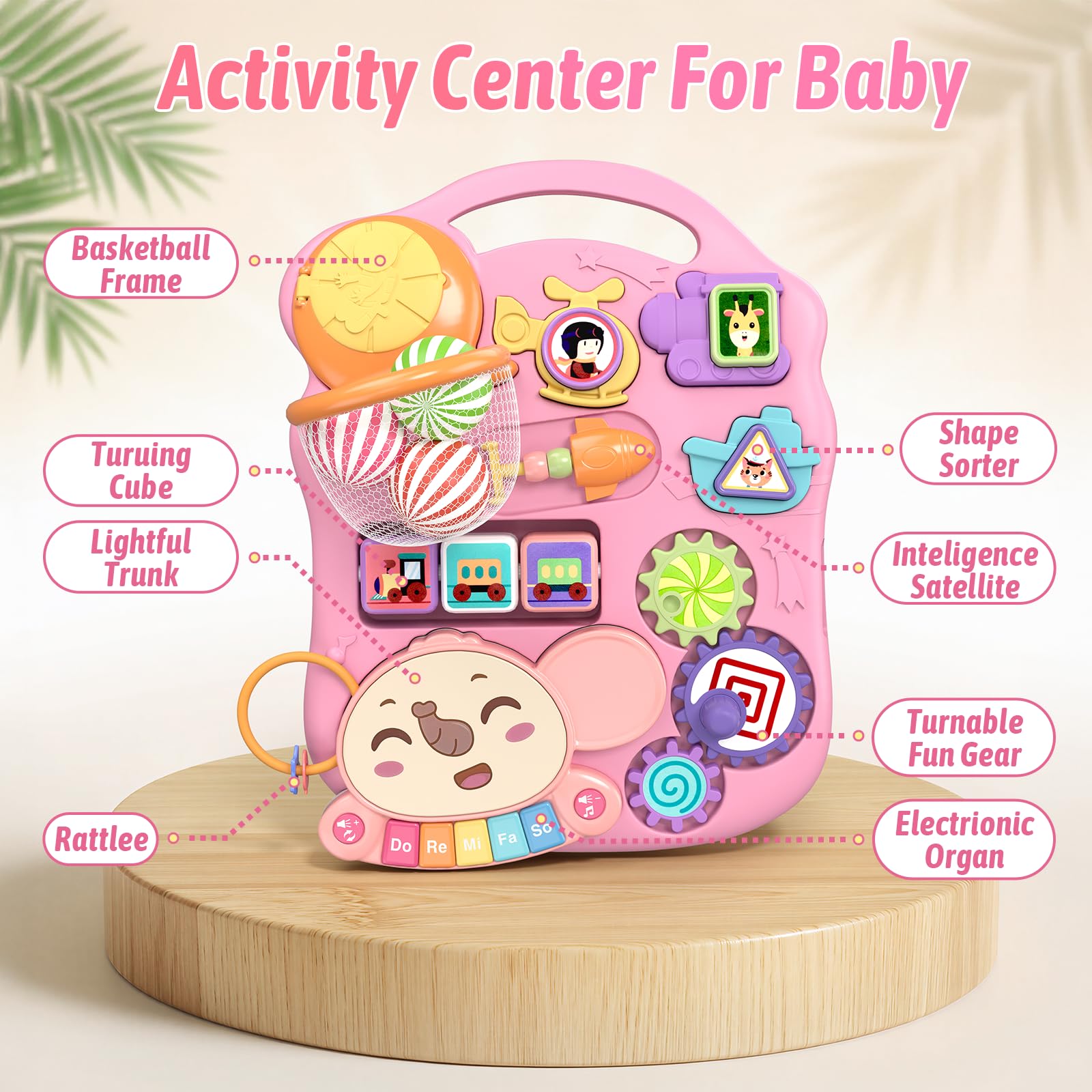 3-in-1 Baby Walker Activity Center with Music Panel
