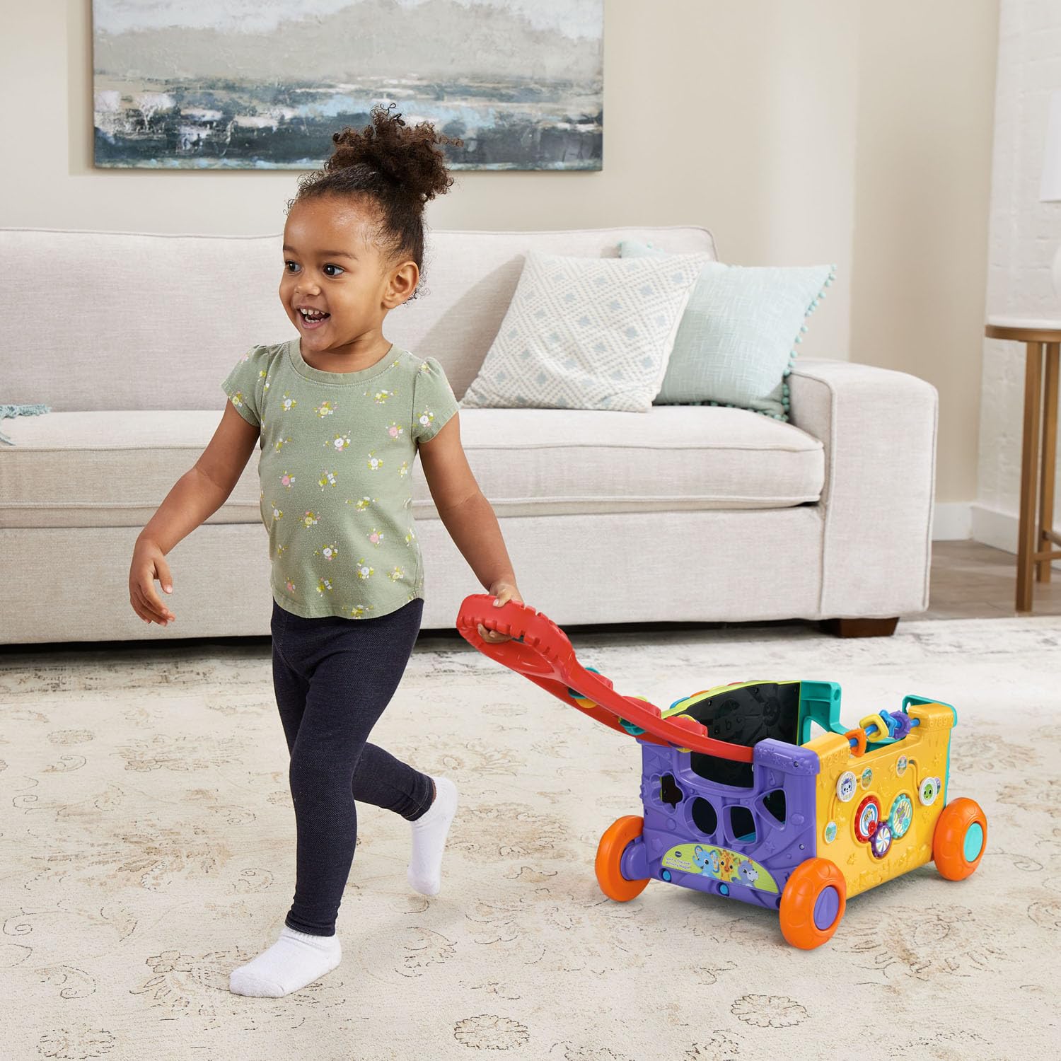 Sort and Discover Activity Wagon for Toddlers, Red