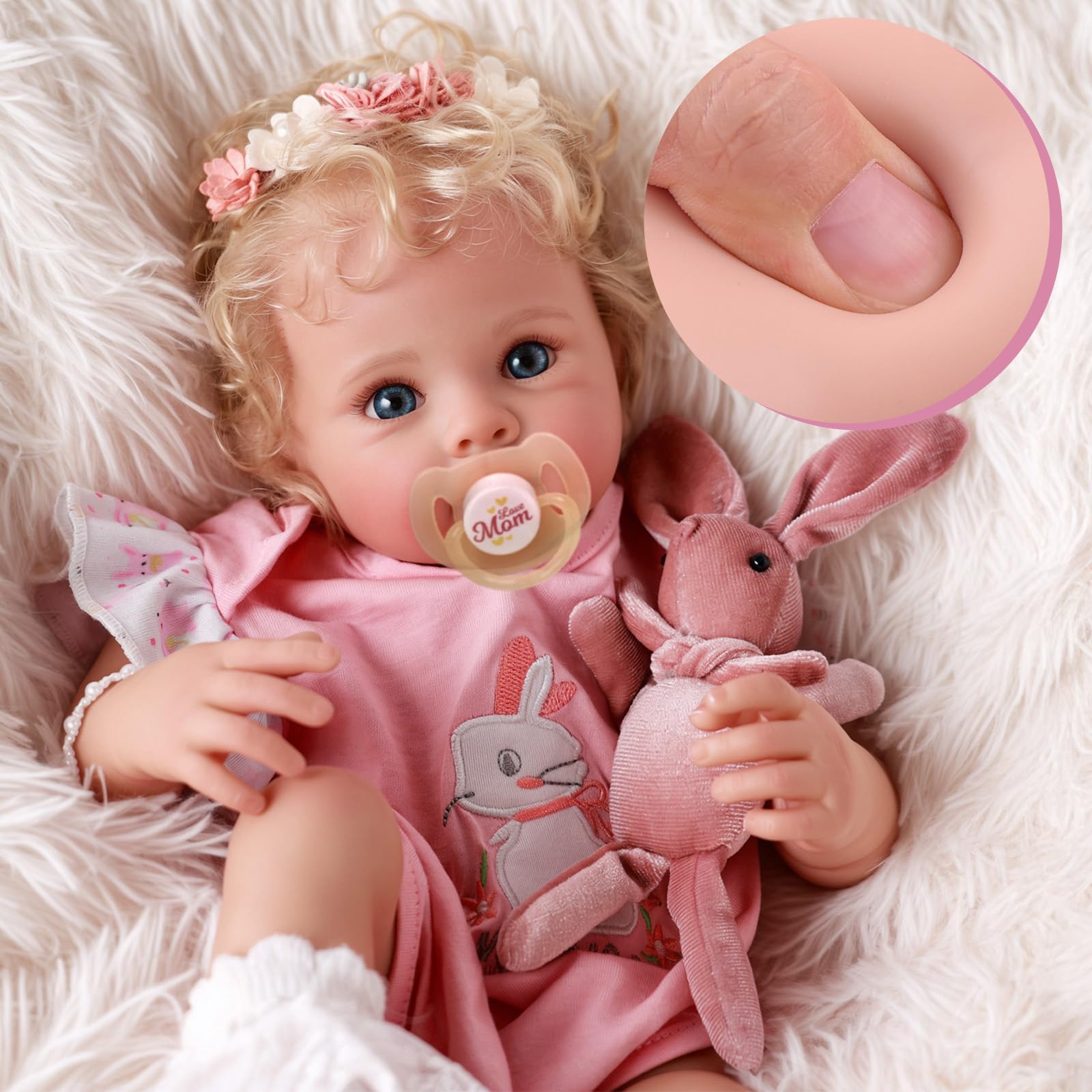 Reborn Baby Dolls Bettie - 17 Inch Soft Body Realistic Baby Doll Girl Lovely