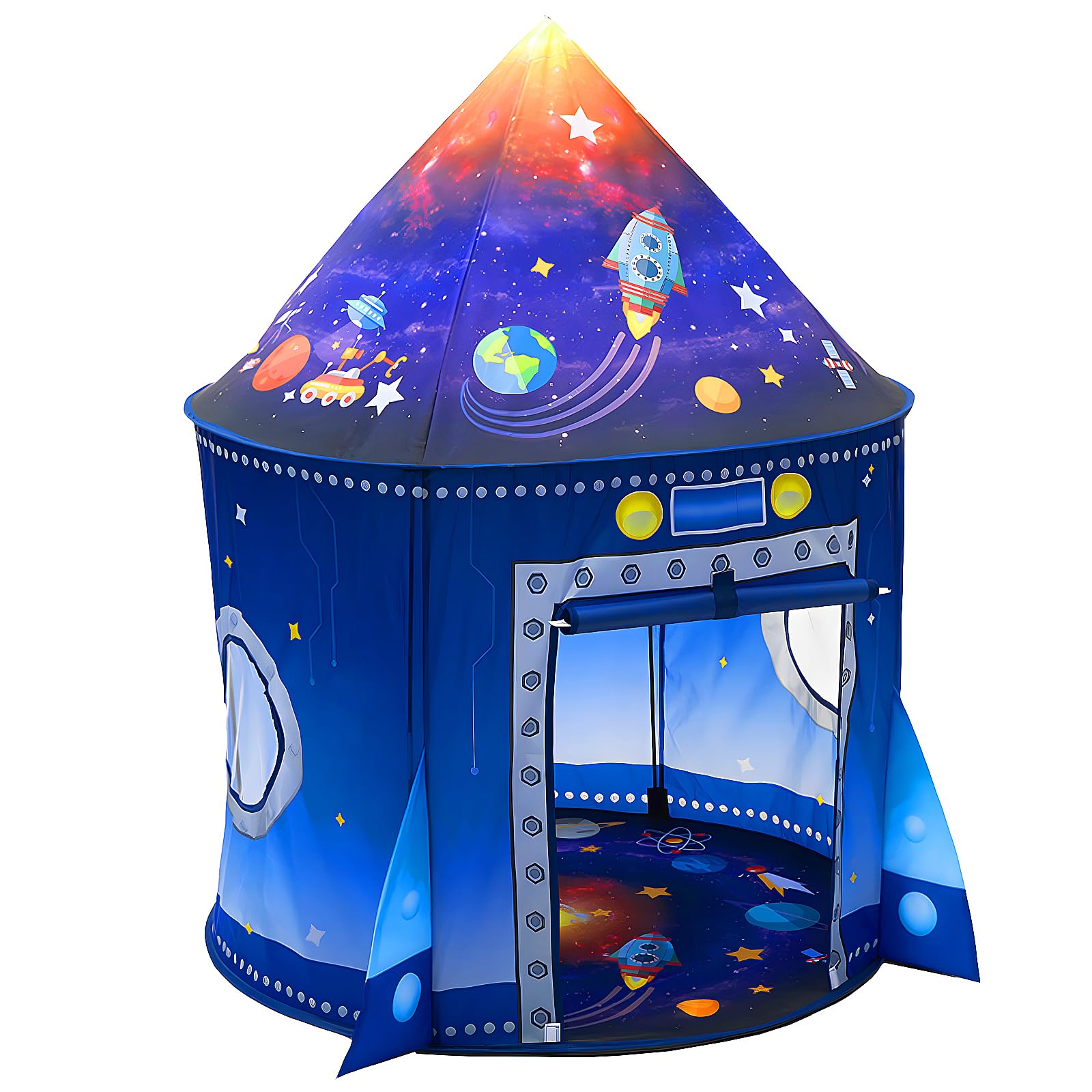 Rocket Ship Play Tent for Kids Space Themed Playhouse