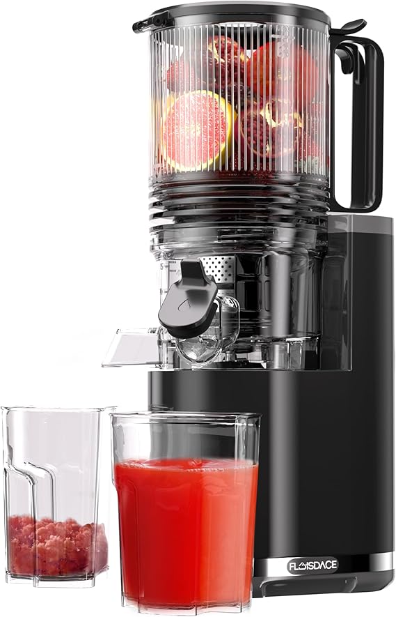 6.5" Extra Large Feed Chute Juicer Machines, 350W Slow Masticating Juicer Machines