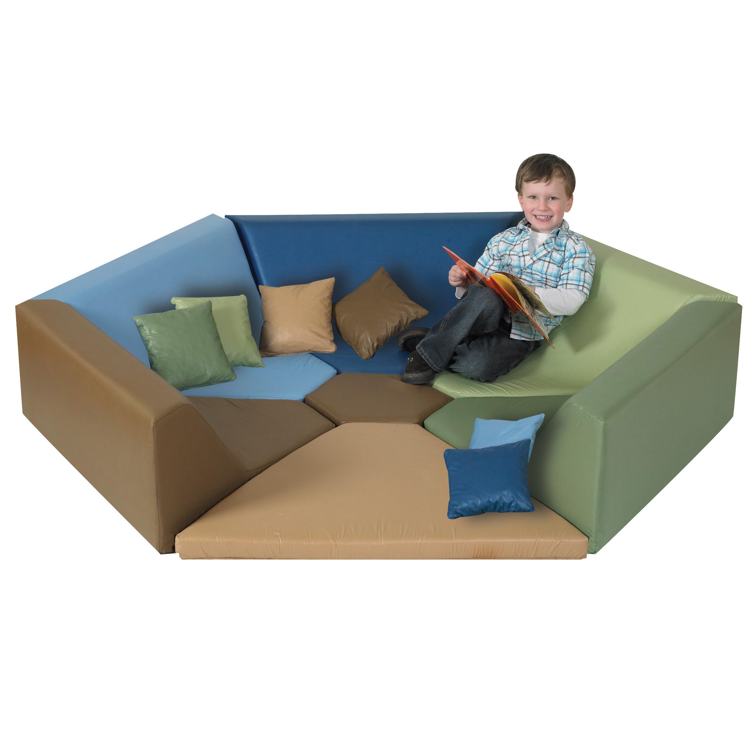 Woodland Hollow Kids Reading Nook, Toddler Modular Couch