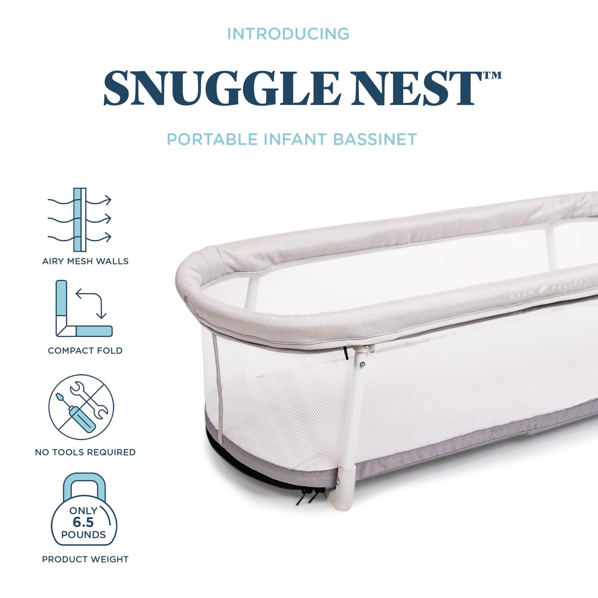 Portable Bassinet for Infants 0-5 Months