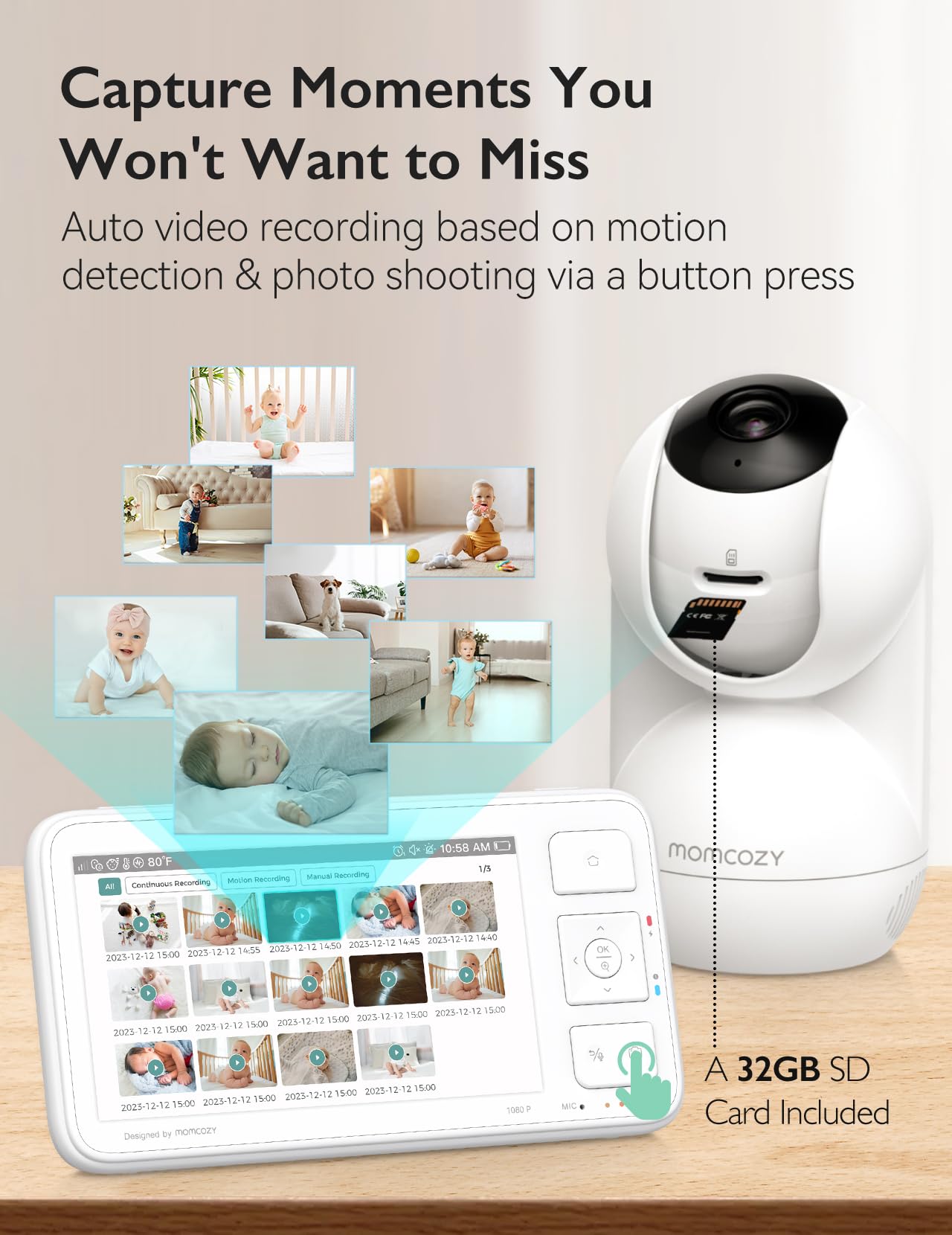 1080P HD Video Baby Monitor with Night Vision