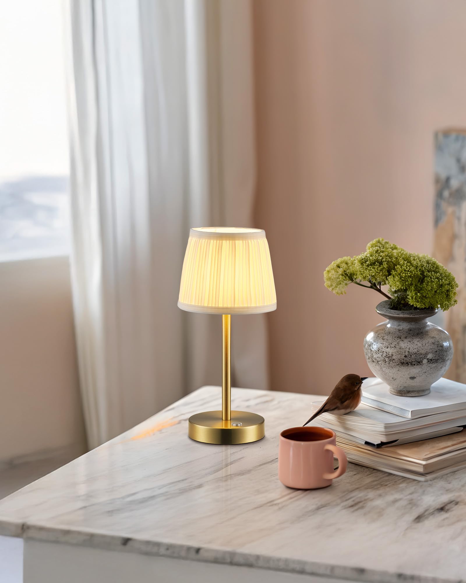 Cordless Rechargeable Table Lamps with Dimmable LED - 2 Pack
