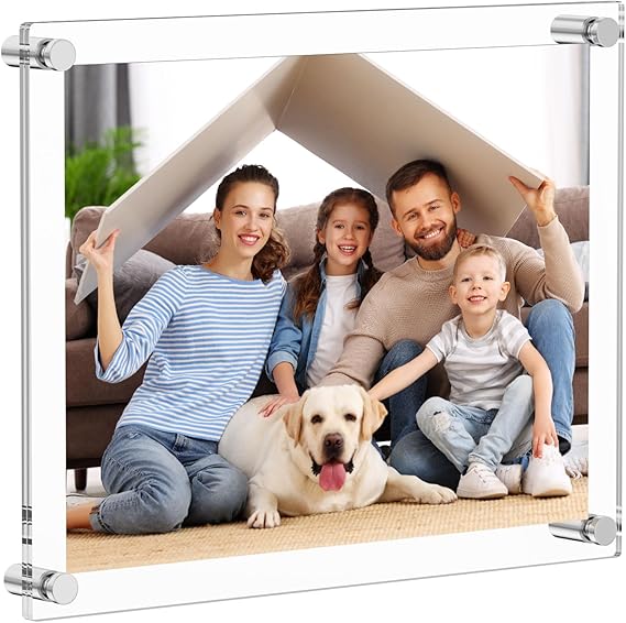 Large Acrylic Floating Picture Frame 18×24，Clear Photo Frame Wall Mount