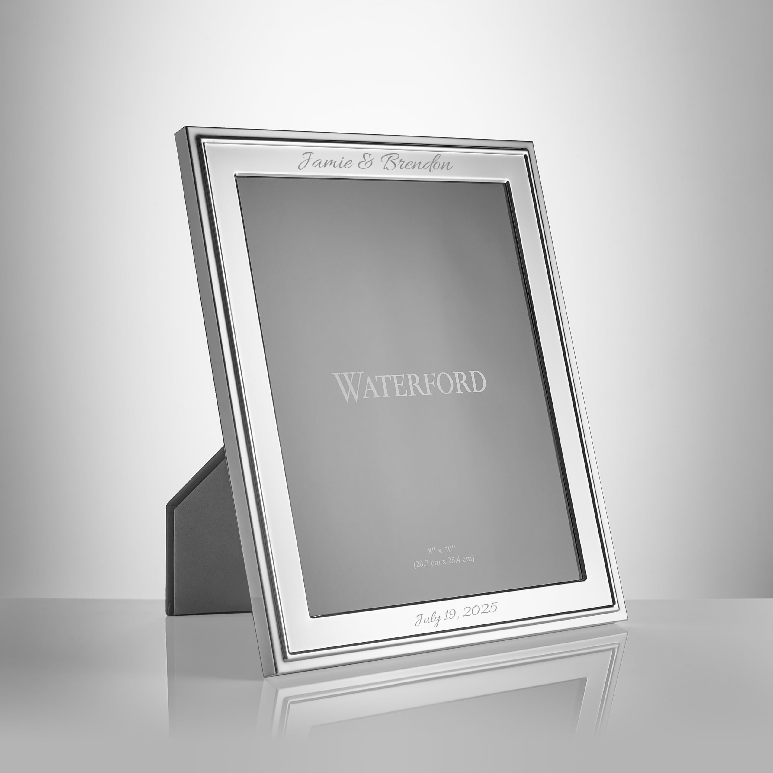 Classic Personalized 8x10 Picture Frame, Custom Engraved Silver