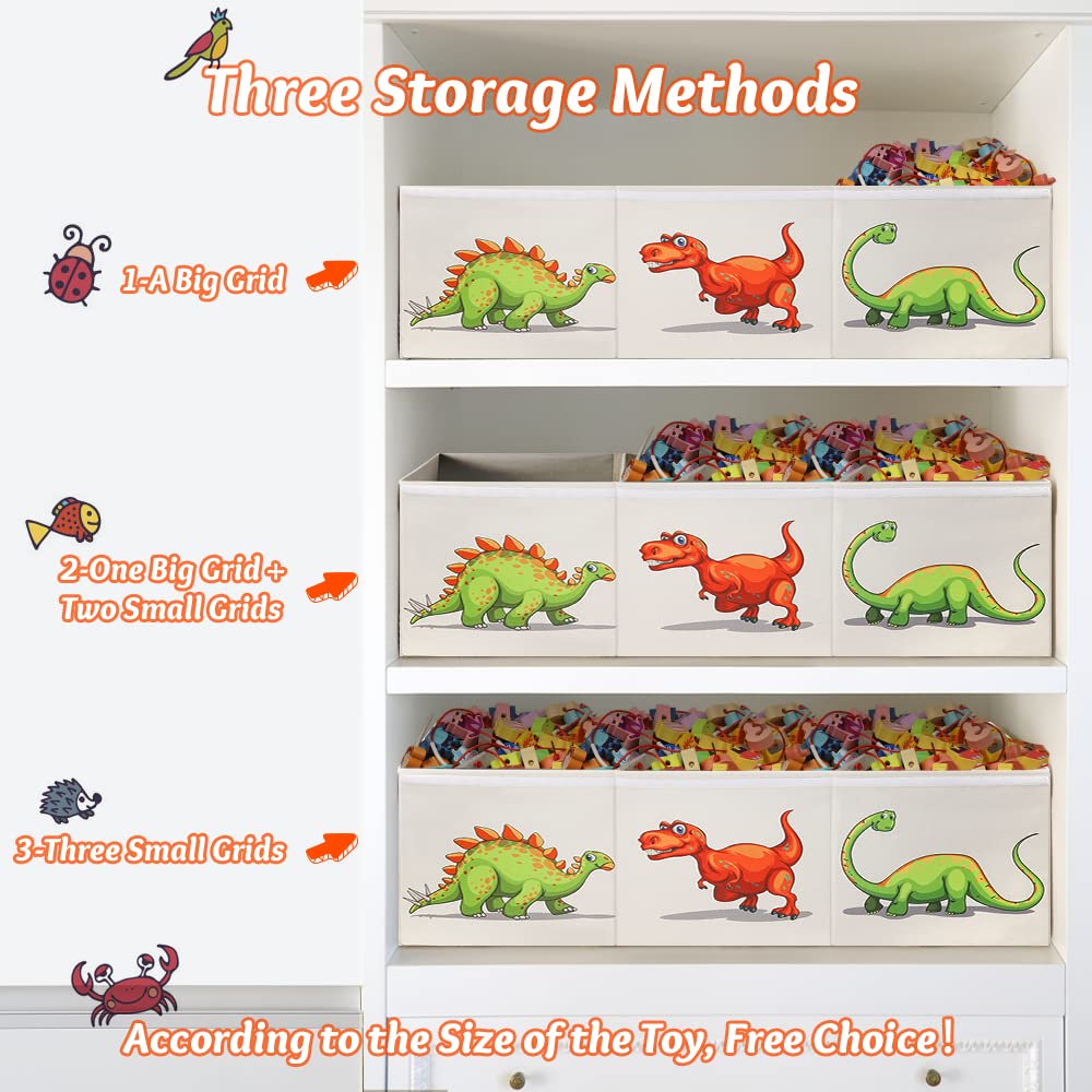 Large Foldable Toy Storage Organizer with Removable Divider