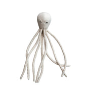 White Cotton and Linen Octopus Shaped Pillow