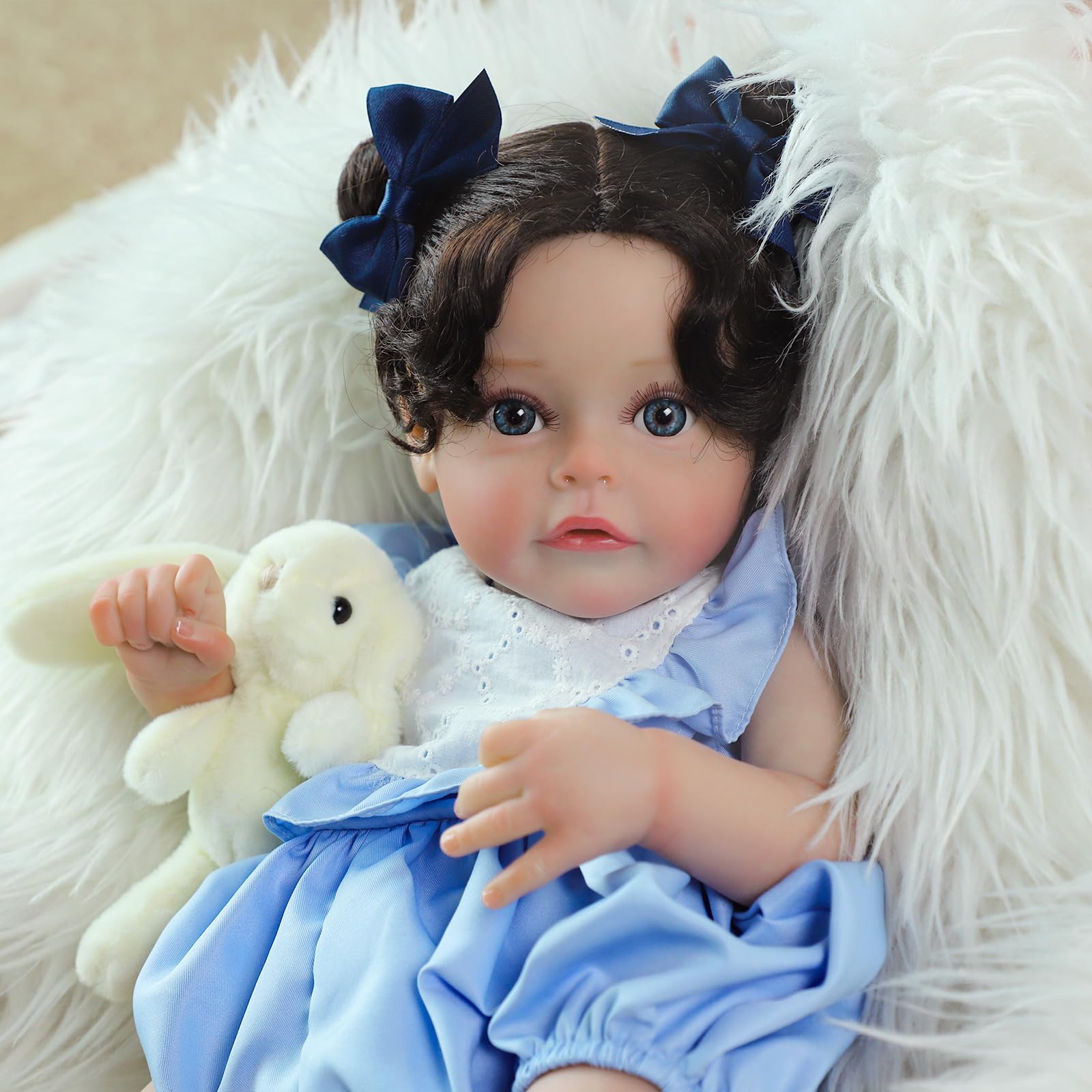 Reborn Baby Dolls Girl, 18Inch Newborn Baby Doll with Soft Weighted Cloth Body, Lifelike