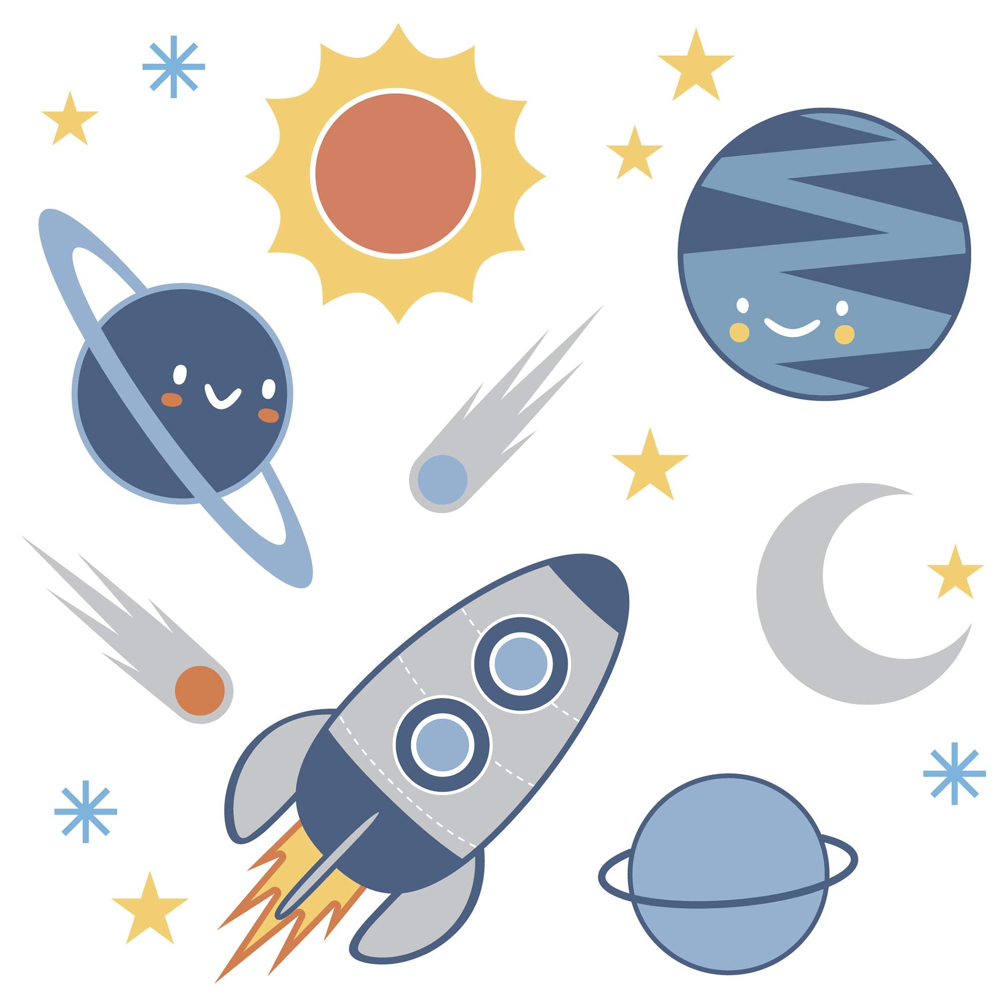 Space Galaxy 4-Piece Crib Bedding Set