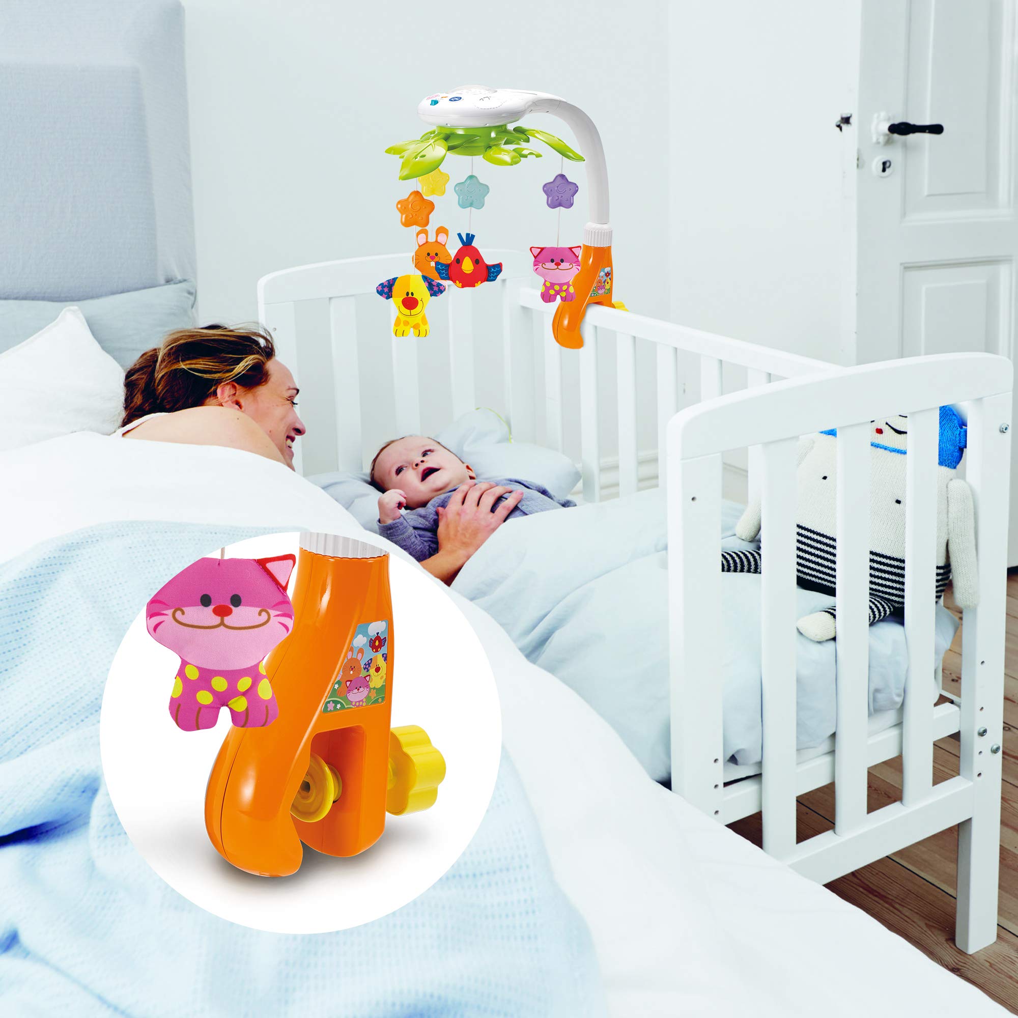 Soothing Play & Sleep Bundle for Newborns – Musical Crib Mobile with Gentle Sounds