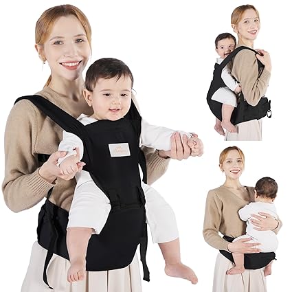 Baby Carrier Newborn to Toddler, 6-in-1 Front and Back Baby Hip Carrier