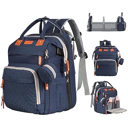 Diaper Bag, with Diaper Changing Station, Multi-functional Large-capacity