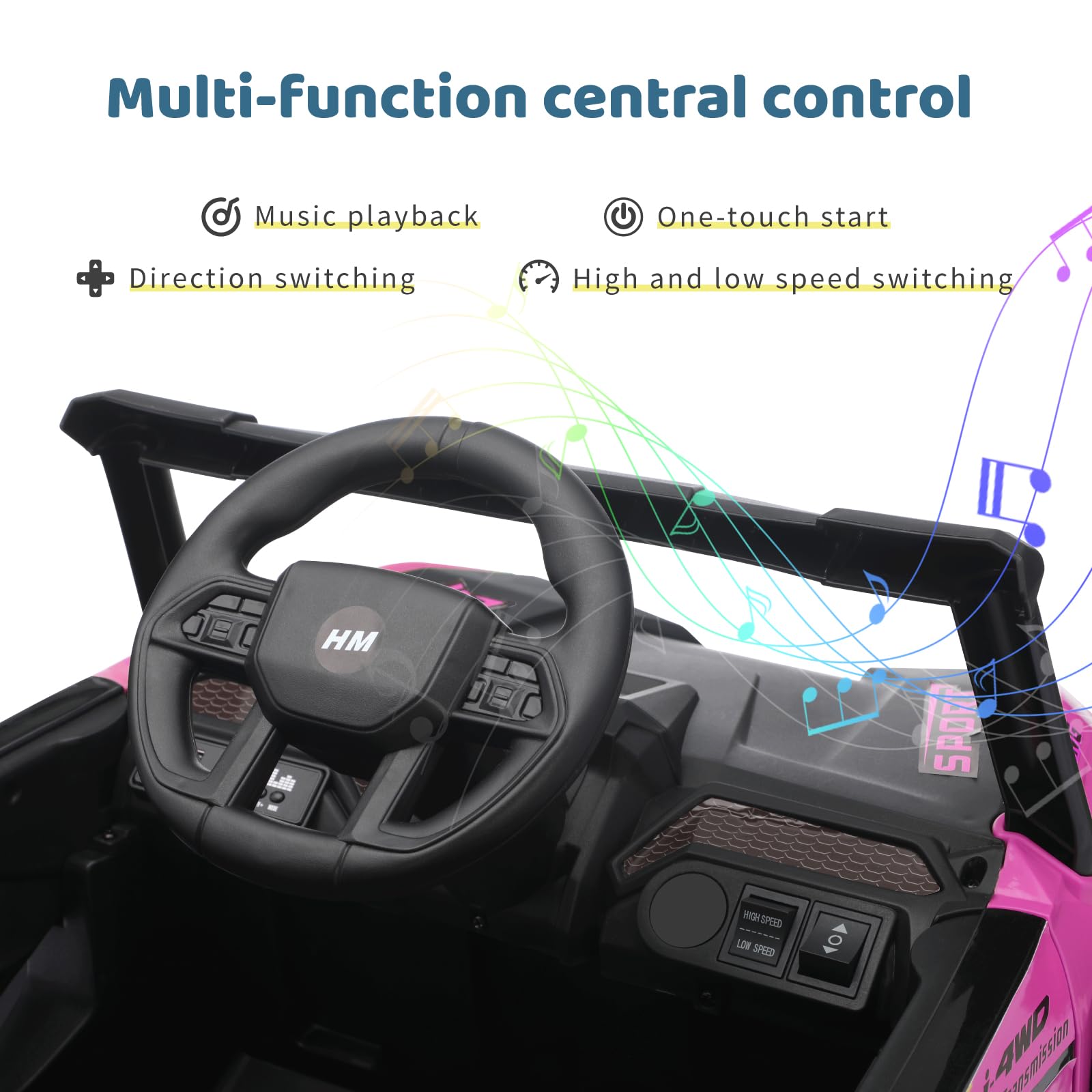 12V Kids Electric UTV Ride-On Car with Remote Control