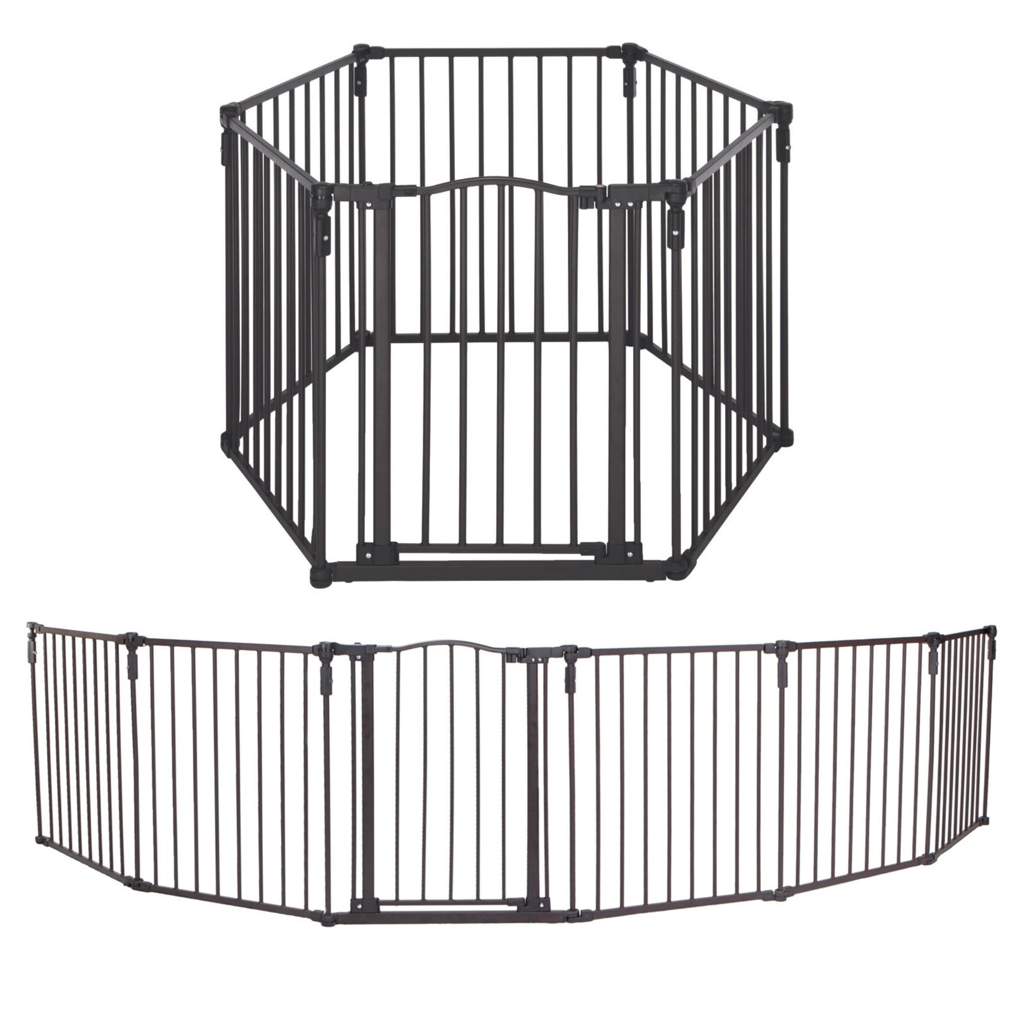 3 In 1 Arched Décor Metal Superyard Baby Play Yard: 6 Panel Playpen, Baby Gate