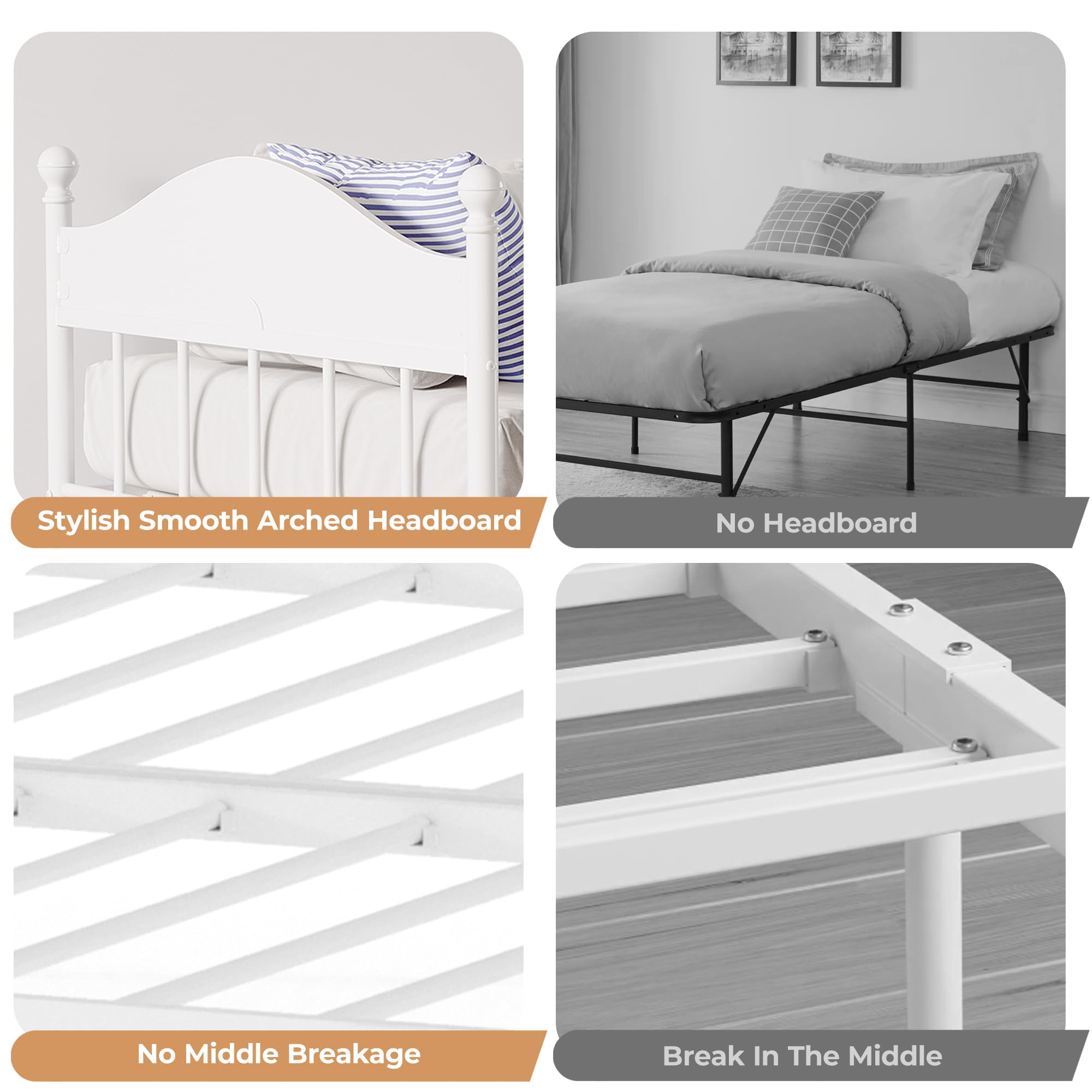 Twin Daybed with Trundle and Lockable Casters