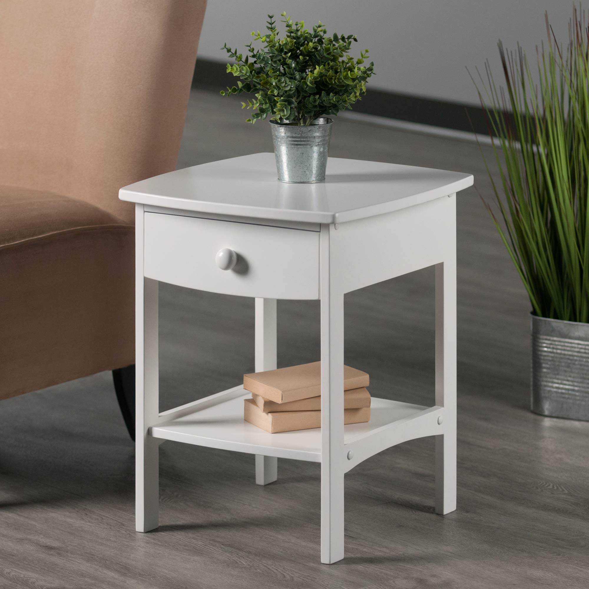 Claire Accent Table, FURNITURE, White