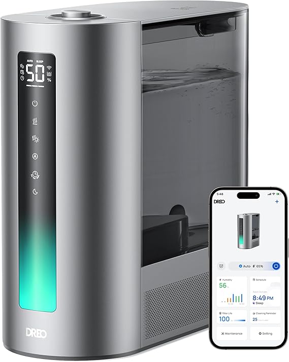 6L Humidifiers for Bedroom, Smart Warm & Cool Mist for Large Room