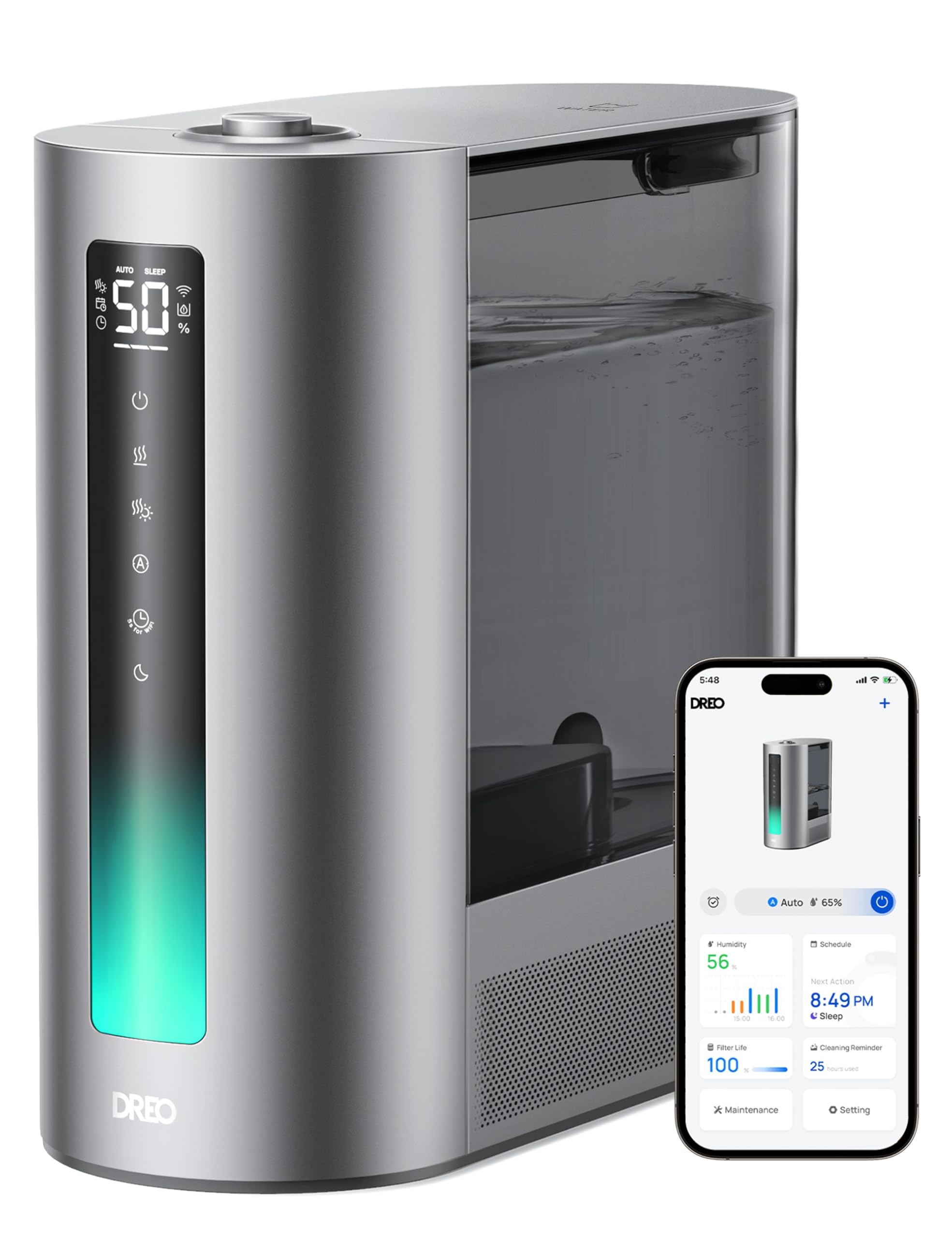 6L Humidifiers for Bedroom, Smart Warm & Cool Mist for Large Room