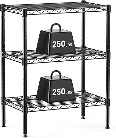 D 5 Tier Metal Wire Rack Shelf Heavy Duty Standing Shelves