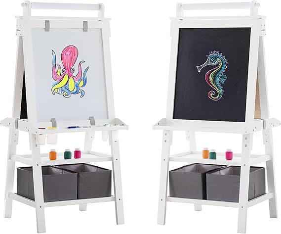 Deluxe Learn 'N Play Toddler Easel for Kids, Two-Sided Art Center