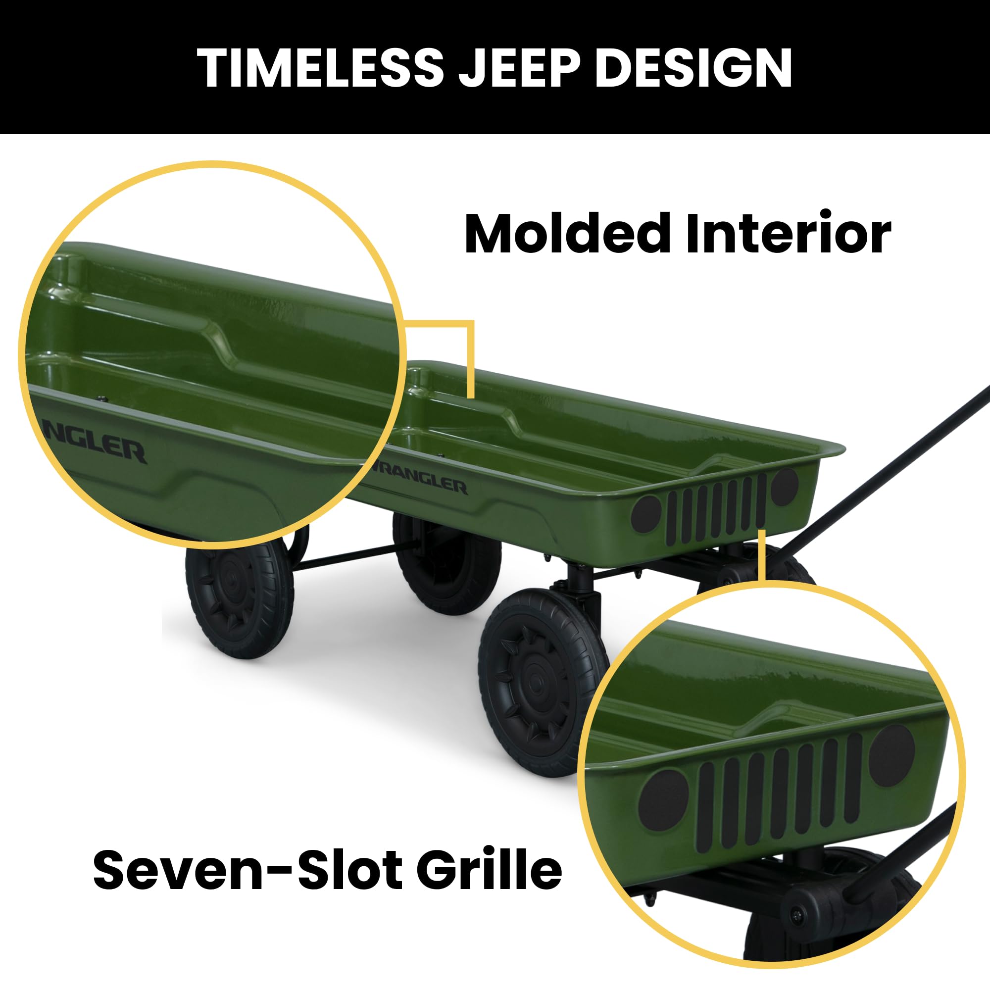 Kids Pull Wagon with All-Terrain Wheels and Steel Frame