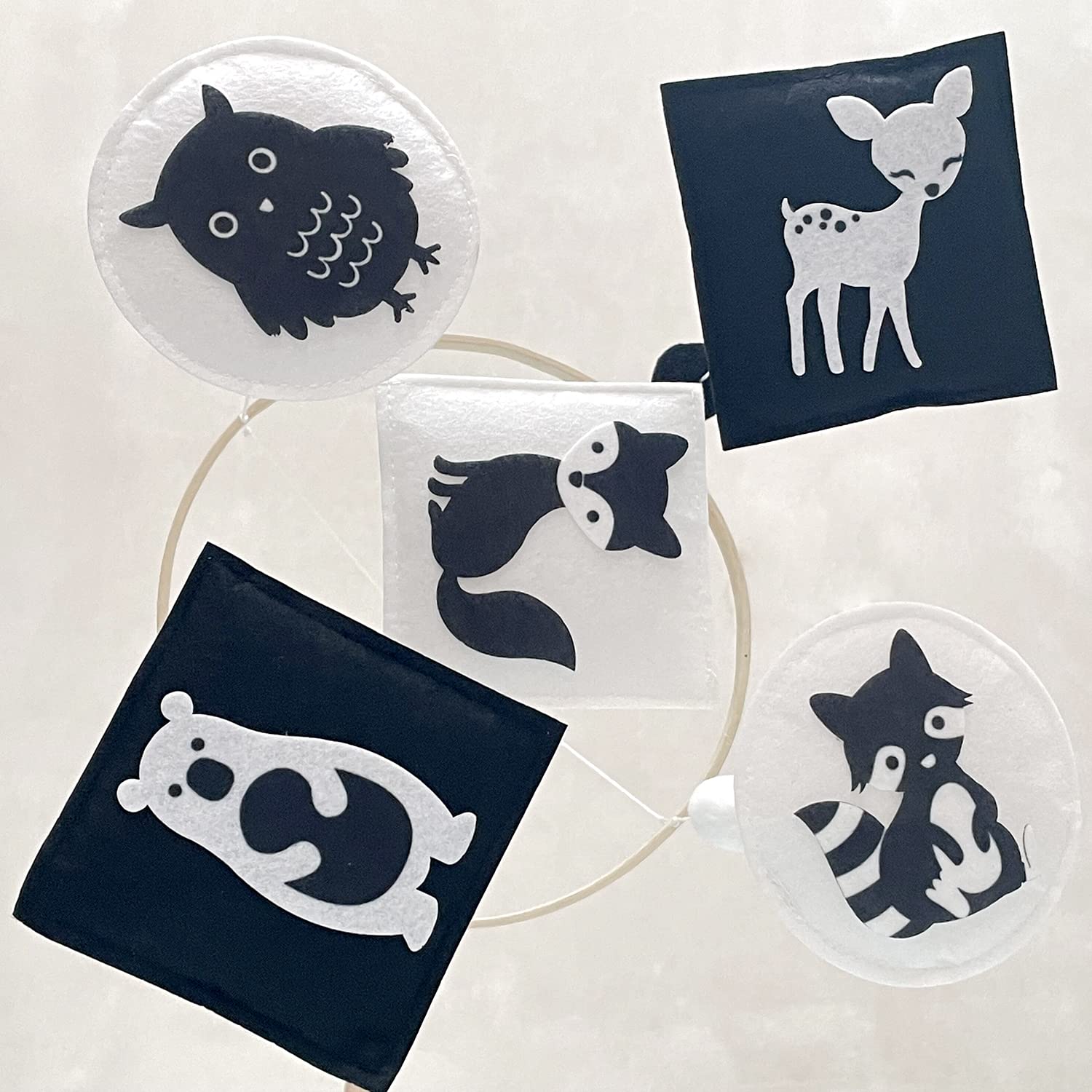 Montessori Mobile, Black and White Mobile for Baby