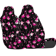 Pink Flamingo Animal Car Seat Covers for Women Girls, 2 Pcs Universal Fit Front Auto