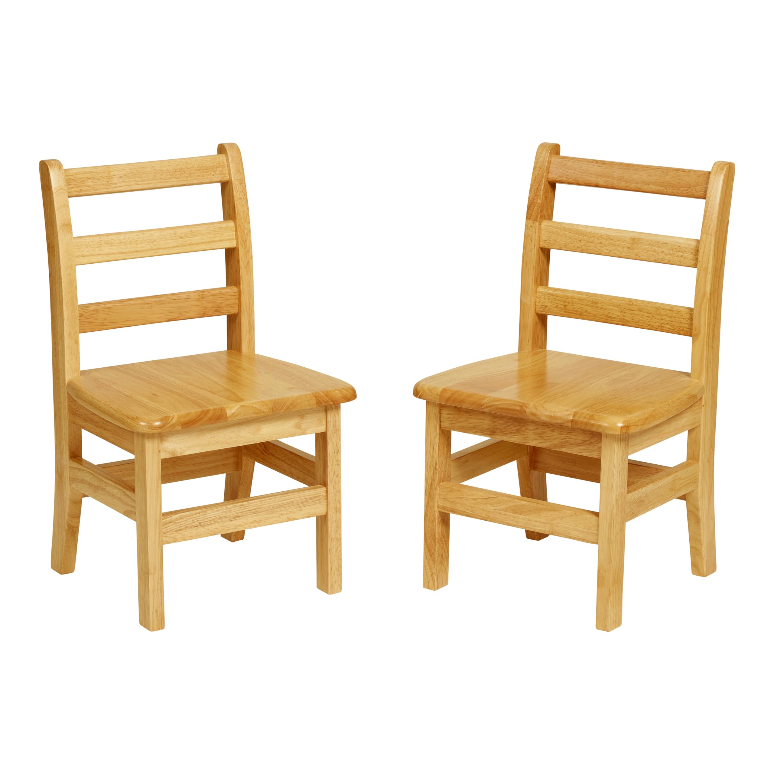 Three Rung Ladderback Chair, 12in Seat Height, Classroom Seating