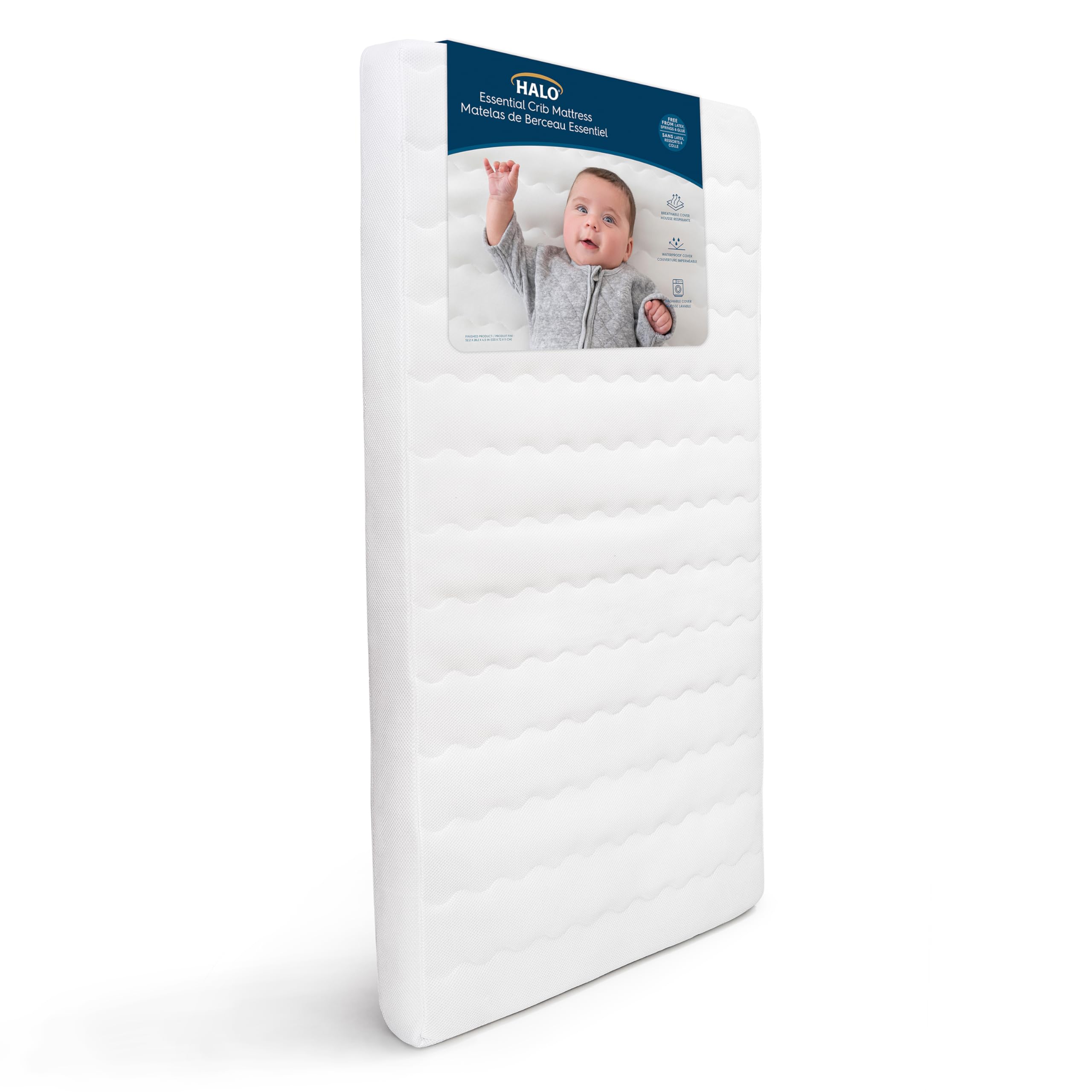 Breathable Crib & Toddler Mattress with Waterproof Washable Cover