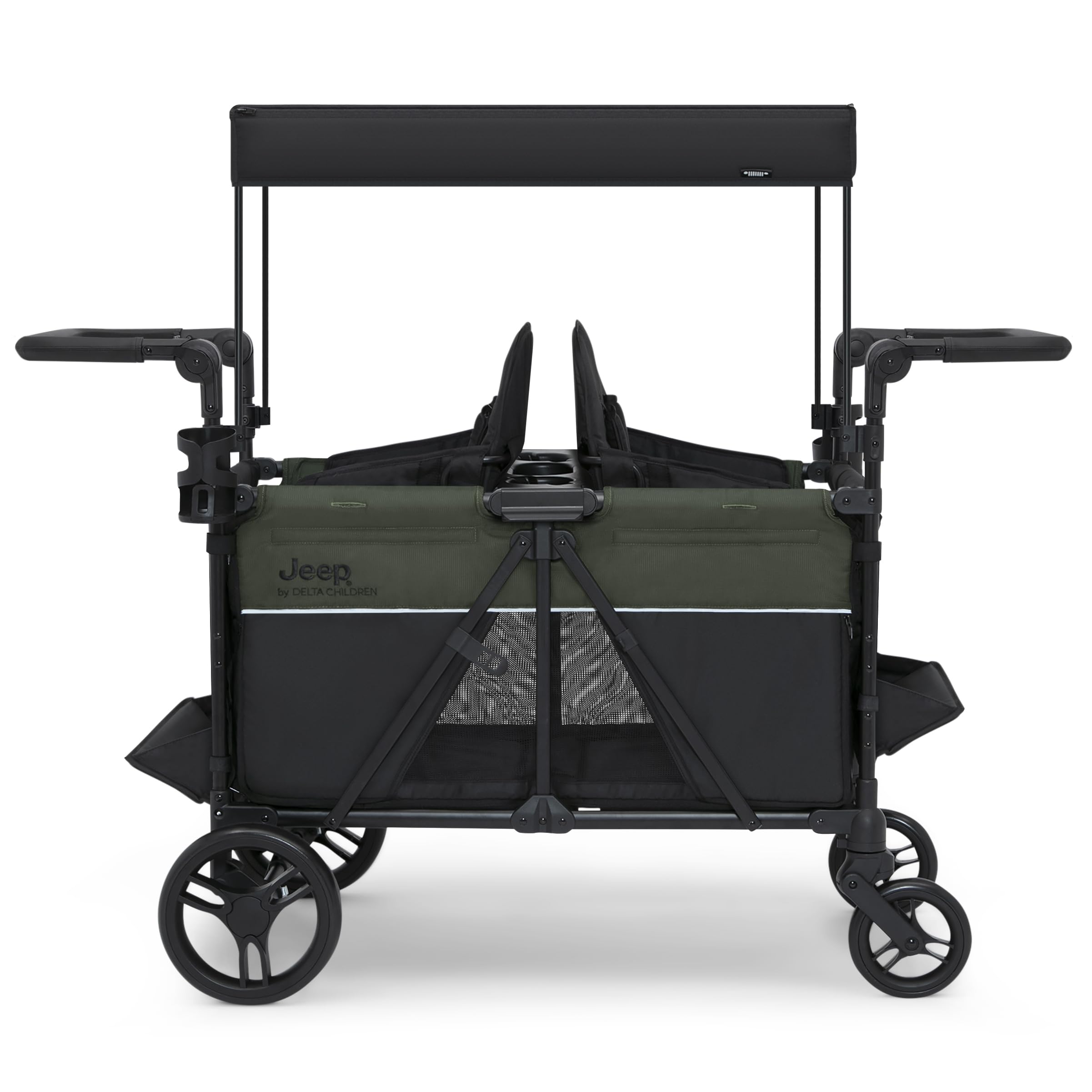 Stroller Wagon by Delta Children Premium Wagon for 2 Kids with Convertible Seats