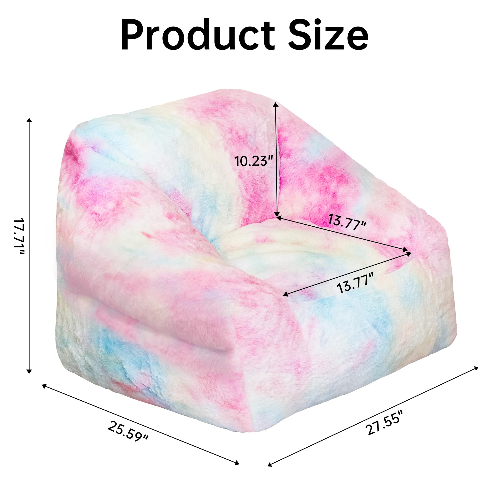 Rainbow Bean Bag Chair for Kids