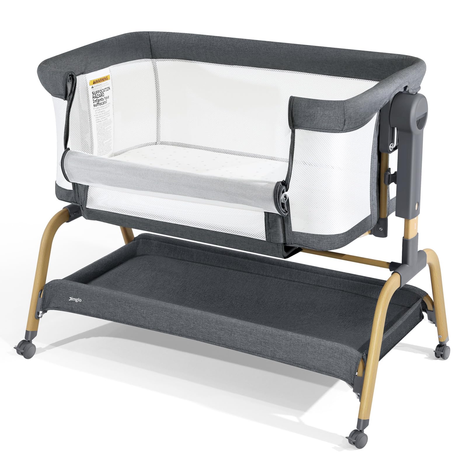 3-in-1 Bedside Bassinet with Adjustable Height