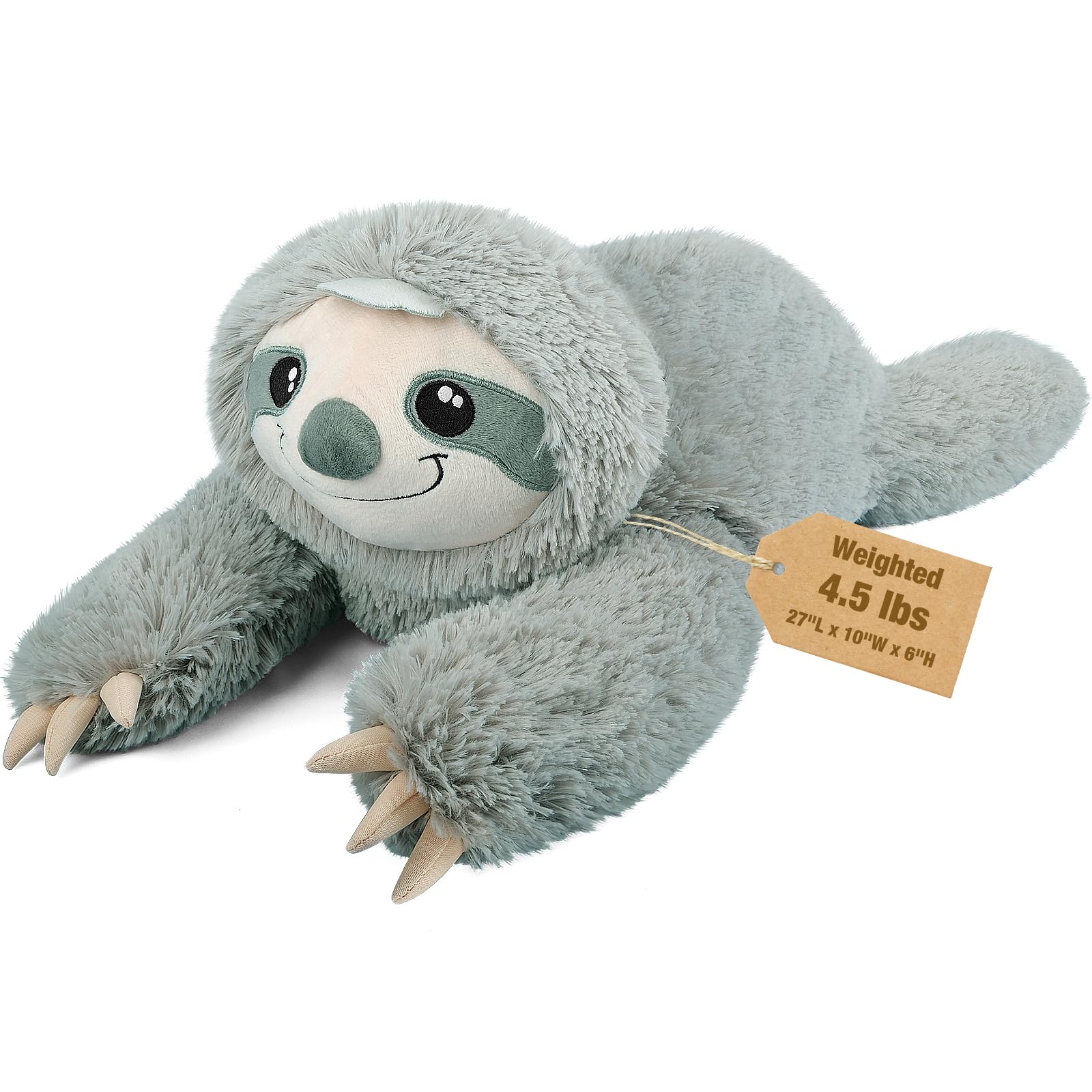 27" & 4.5 lbs Sloth Weighted Stuffed Animals, Cuddly & Soft Kids' Plush Toy