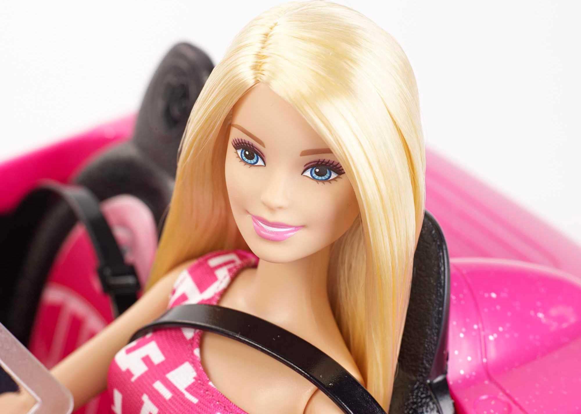 Playset with Sparkly Pink 2-Seater Toy Convertible Car Featuring Glam