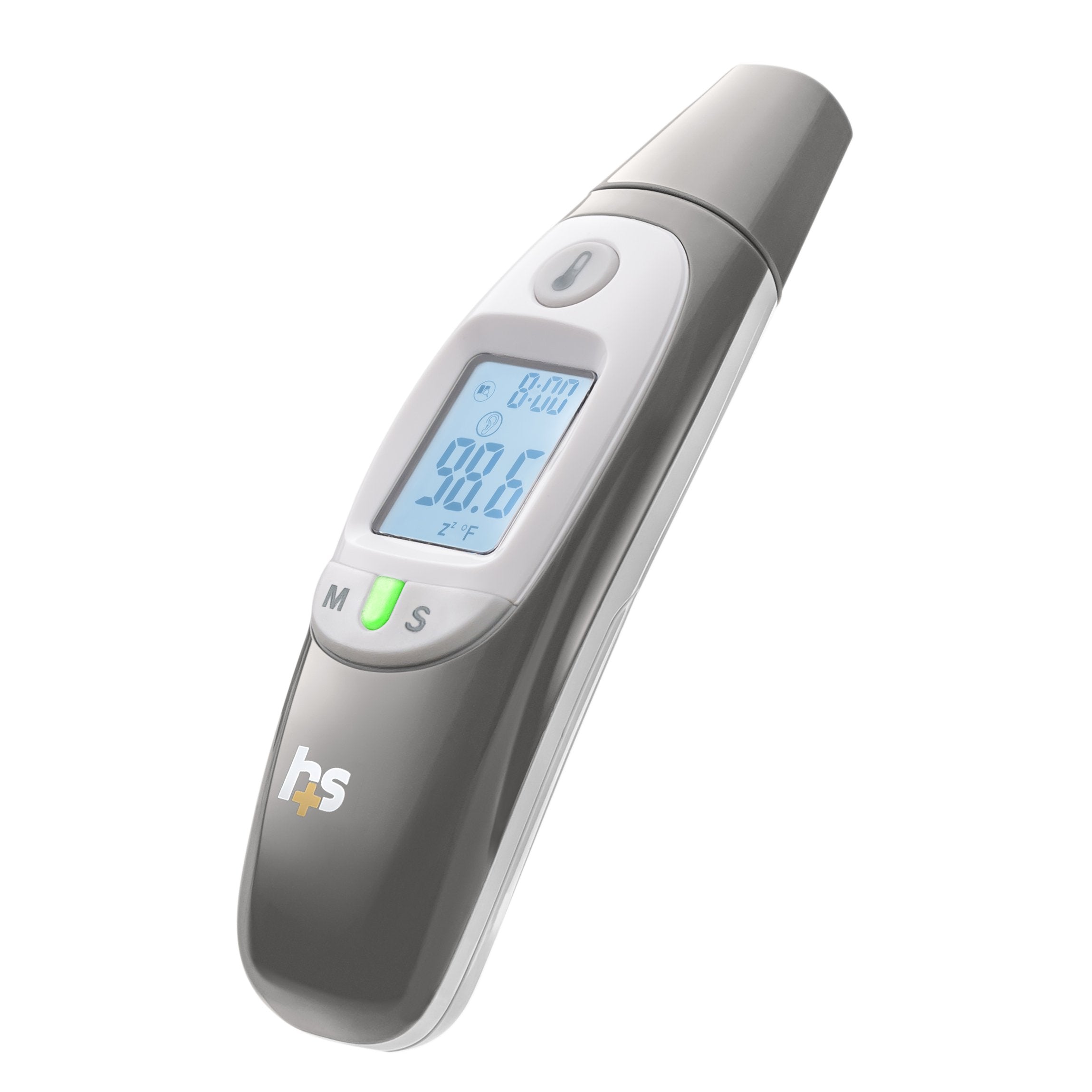 HealthSmart Compact Instant Read Infrared Digital Ear Thermometer, Measures Ambient Air Temperatures, Fahrenheit and Celsius Readings, FSA & HSA Eligible, Grey (Pack of 36)
