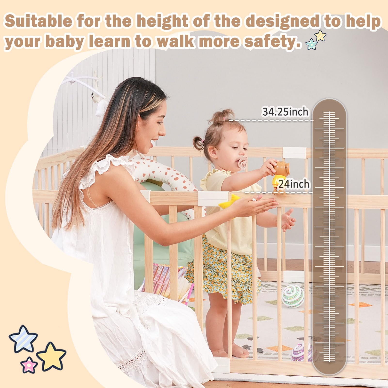 Wooden Baby Playpen with Toys