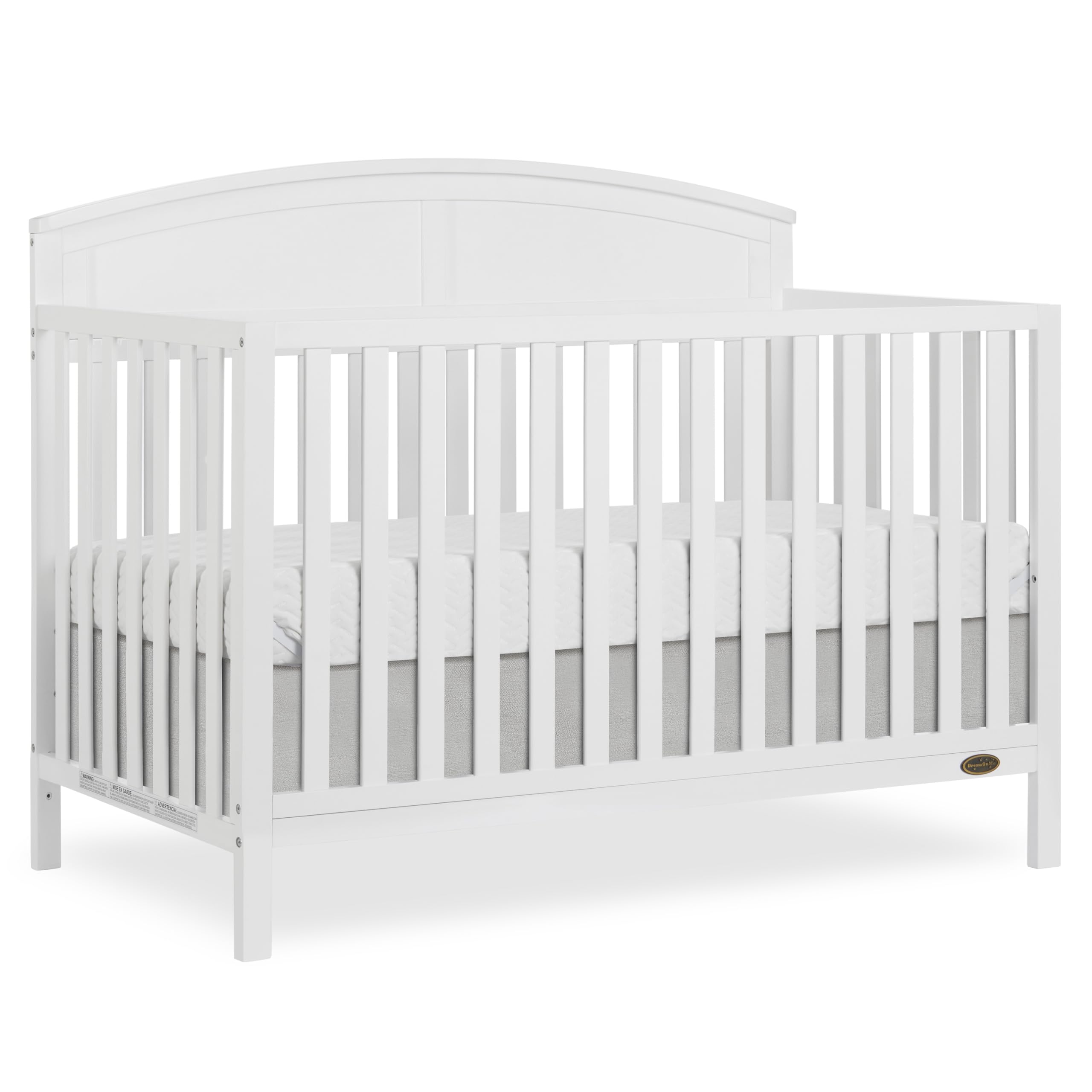 5-in-1 Convertible Baby Crib with Adjustable Mattress Heights
