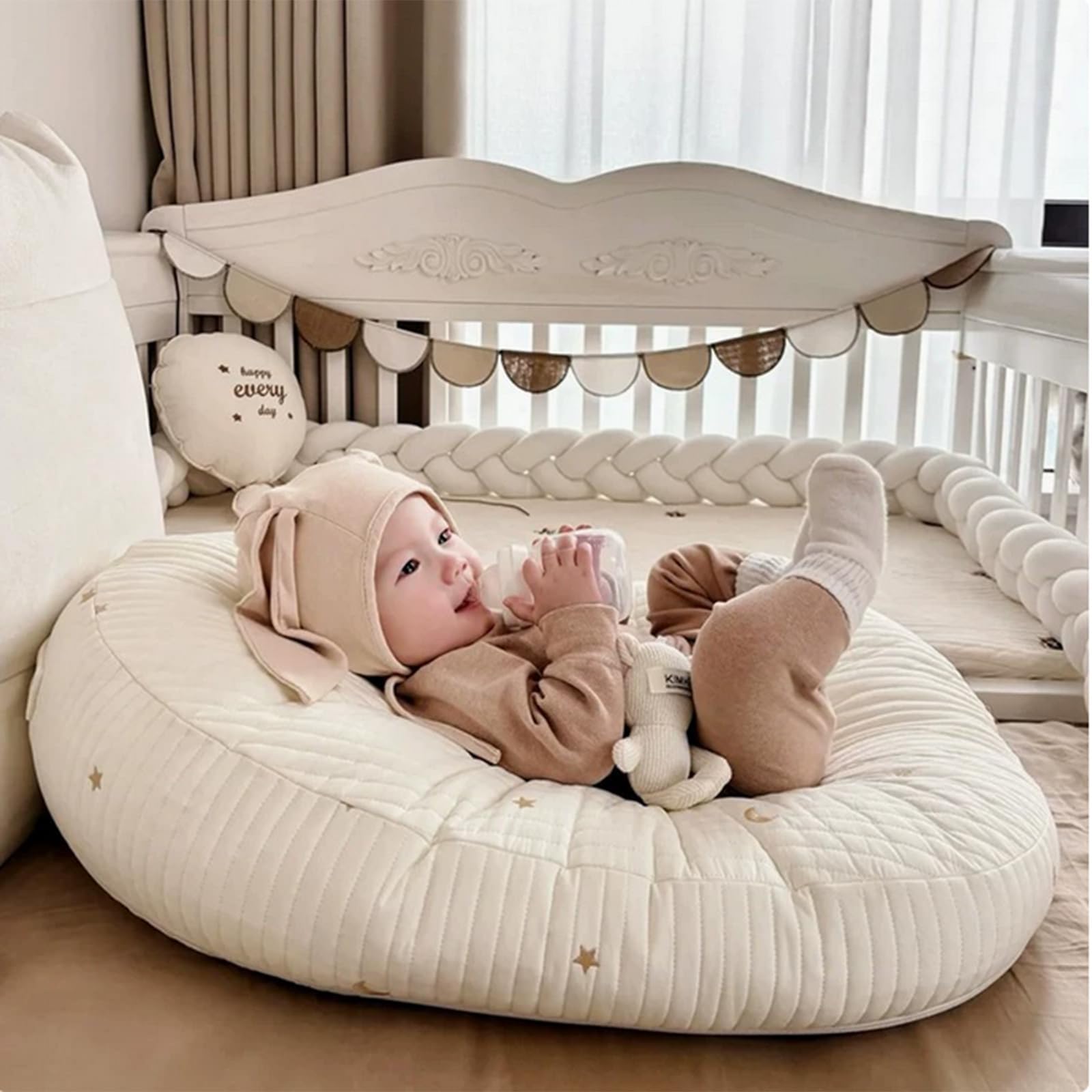 Baby Feeding Pillow with Removable Washable Cover