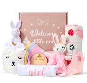 Baby Girl Gifts Basket, Newborn Girl Essentials for Baby Shower